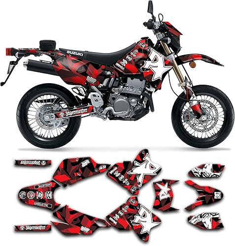 Miniatura 36 de Juego de calcomanías Kungfu Graphics personalizadas para Suzuki DRZ 400 SM Supermoto 1999, 2000, 2001, 2002, 2003, 2004, 2005, 2006, 2007, 2008,