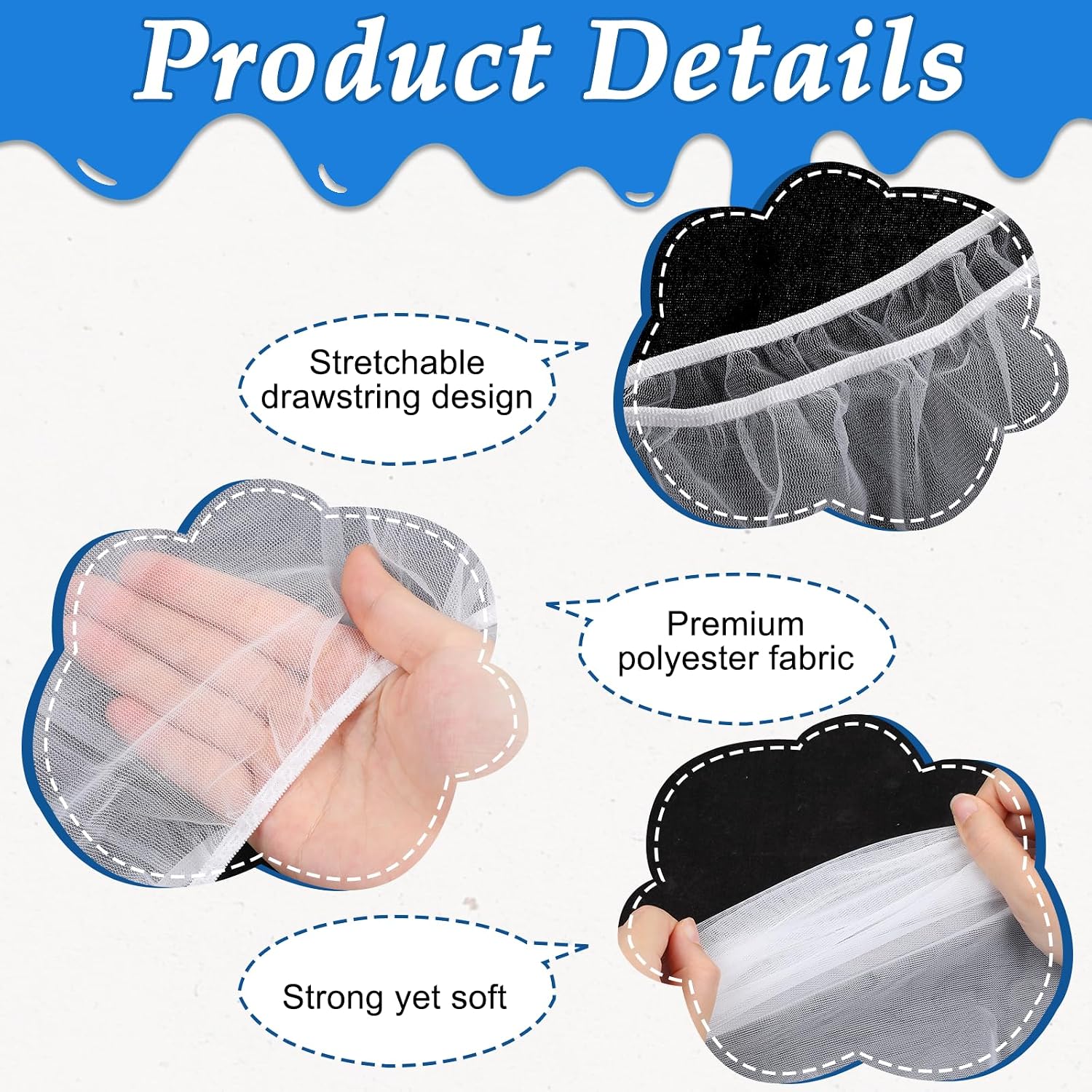 60 Pcs Paint Strainer Bags 5 Gallon Nylon Fine Mesh Bag with Top Opening