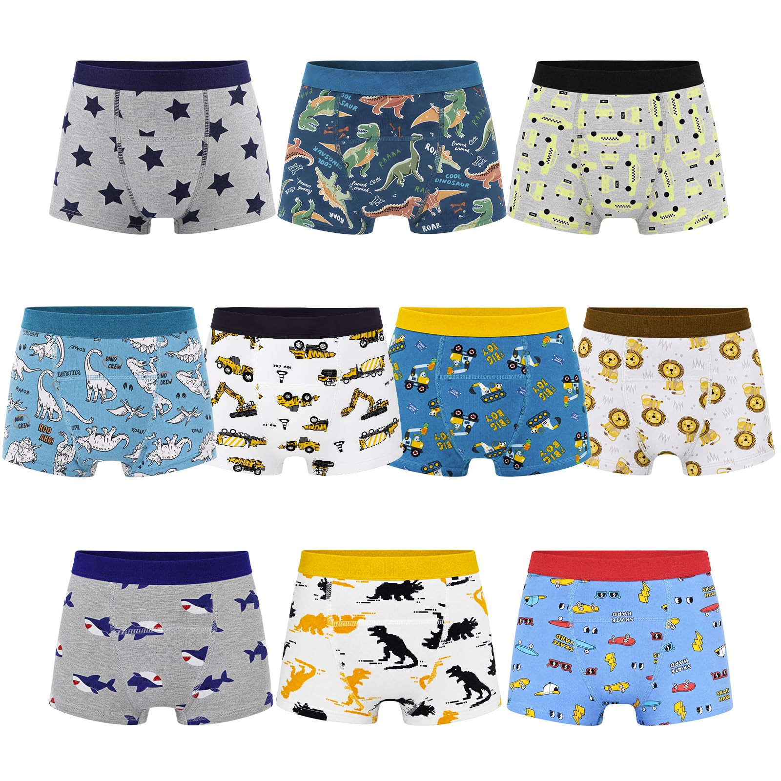MOEMOE BABY Töpfchentrainingsunterwäsche, 10er-Pack, Baumwolle, Boxershorts