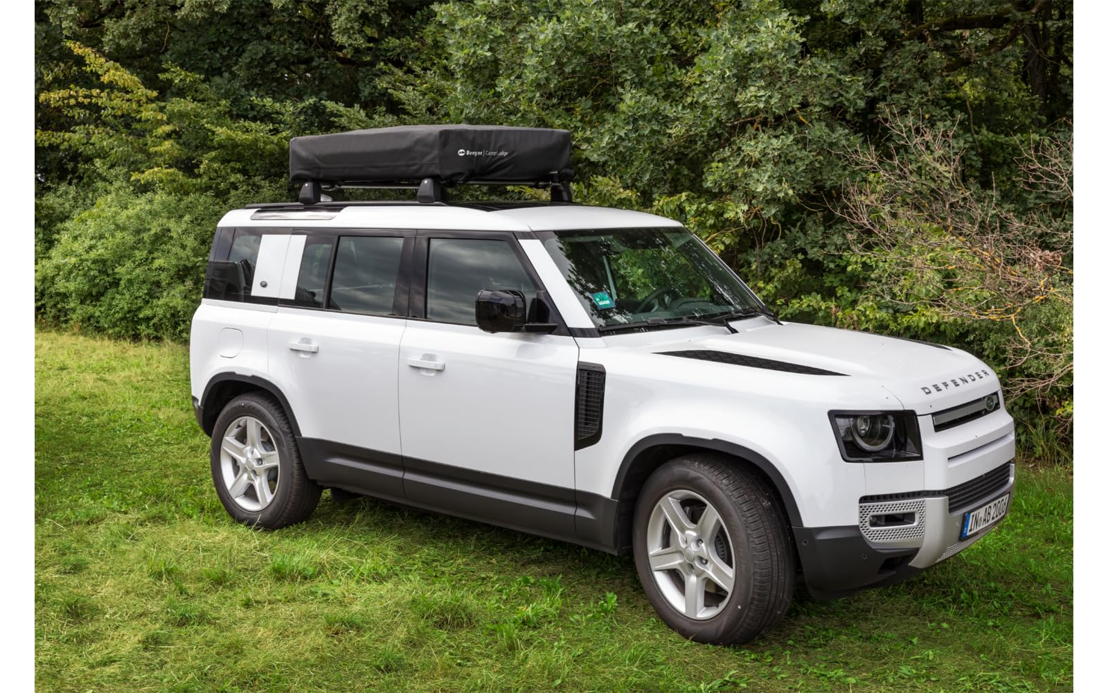 BERGER CampLodge Dachzelt für 2 Personen | Camping Autodachzelt mit LED-Lichtern | Autocamping Zeltdachbox wasserdicht geeignet für alle Jahreszeiten