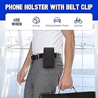 Vista 7 de Mopaclle Funda vertical para teléfono celular con clip y bucle para cinturón, resistente soporte para cinturón de teléfono compatible con iPhone 17