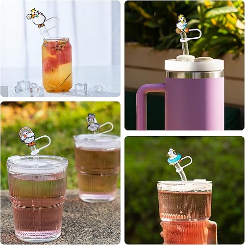 Miniatura 7 de 8 fundas de paja de pato Cole para copa Stanley, tapa de paja de 0.4 pulgadas0.394 in de diámetro, compatible con vasos Stanley 20, 30 y 40 0z,