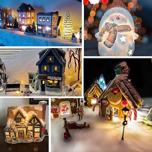 Miniatura 7 de KGC Cable de accesorios con 5 bombillas LED de 9 pies C7 con clip de cable con doble fusible de repuesto, molde de soplado, decoración de Navidad de