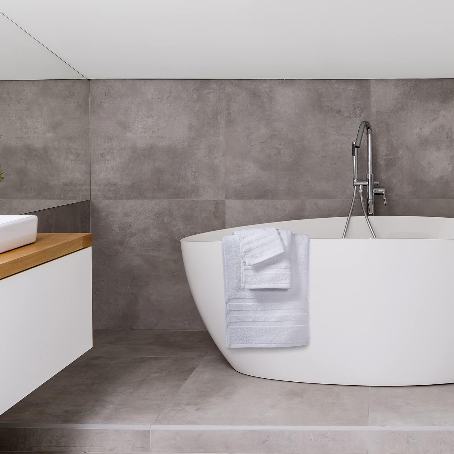 Turkish Cotton Bath Towel Set 8 Piece, 2 Bath Towels, 2 Hand Towels, and 4 Washcloths, Turkish Cotton Towels for Bathroom, Shower, Spa, Soft and Absorbent : Home & Kitchen