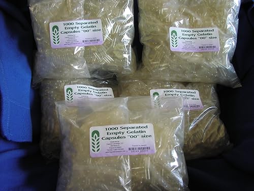 Miniatura 1 de Capsule Connection 5000 cápsulas de gelatina vacías separadas, tamaño "00", 5 bolsas de 1000 unidades