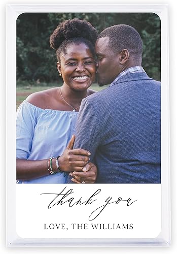 Miniatura 9 de WEDDINGSTAR Regalo de naipes impreso con foto personalizada, elegancia escrita a mano (paquete de 5)