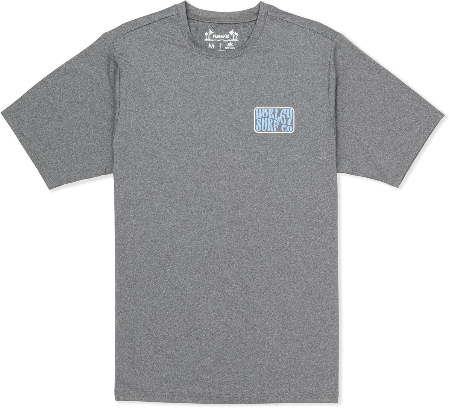 Hurley Men's Short Sleeve Hybrid UPF 50+ Shirt, Quick Dry Rashguard Swim Top