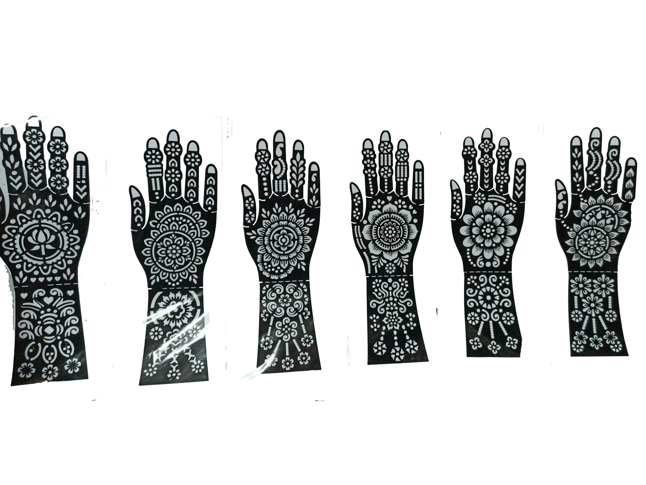 Full Hand Mehndi Stencil Design Full Hand Set | Henna Tattoo Stencil for Women, Girls and Kids | Easy to use in just 4 Steps | Mehandi Sticker Sr.NO-MH-122-image-18