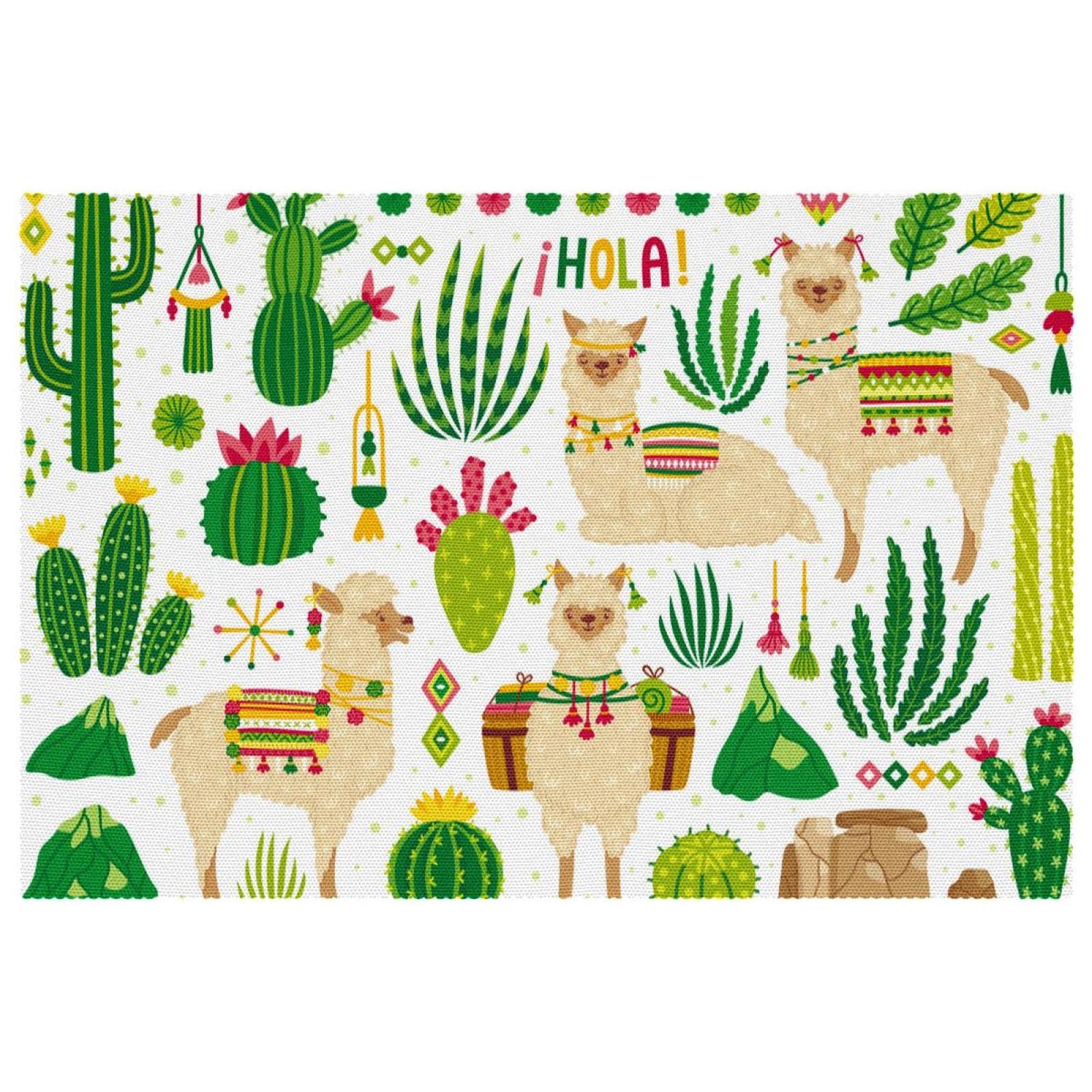 Set de table alpaga cactus pour une décoration de table de cuisine