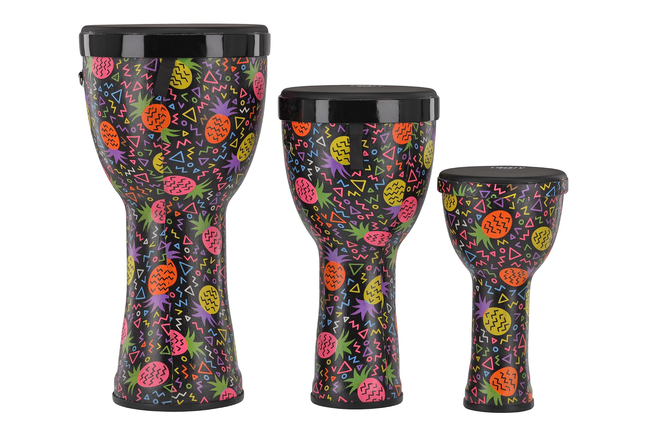 GEWA Liberty Djembé Nestable - Set bestehend aus: 8", 10", 12" - Muster: Pineapple