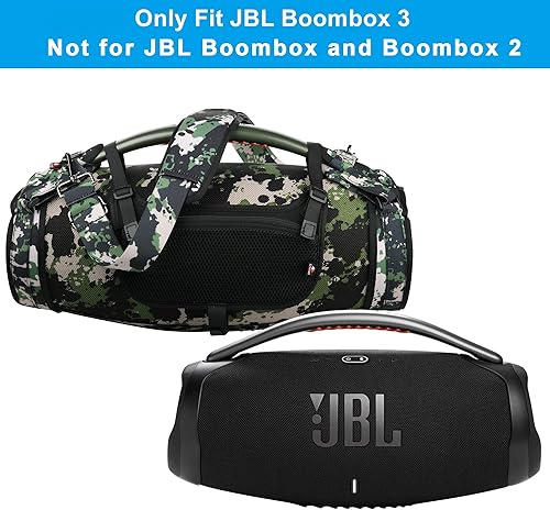 Miniatura 4 de TXEsign Correa de transporte de viaje para JBL Boombox 3Boombox 3 Wi-Fi impermeable altavoz portátil, correa para el hombro con dos cubiertas