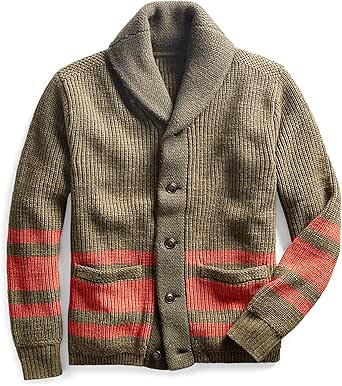 Cardigan Men Men's Shawl Collar Cardigan Cable Knit Button