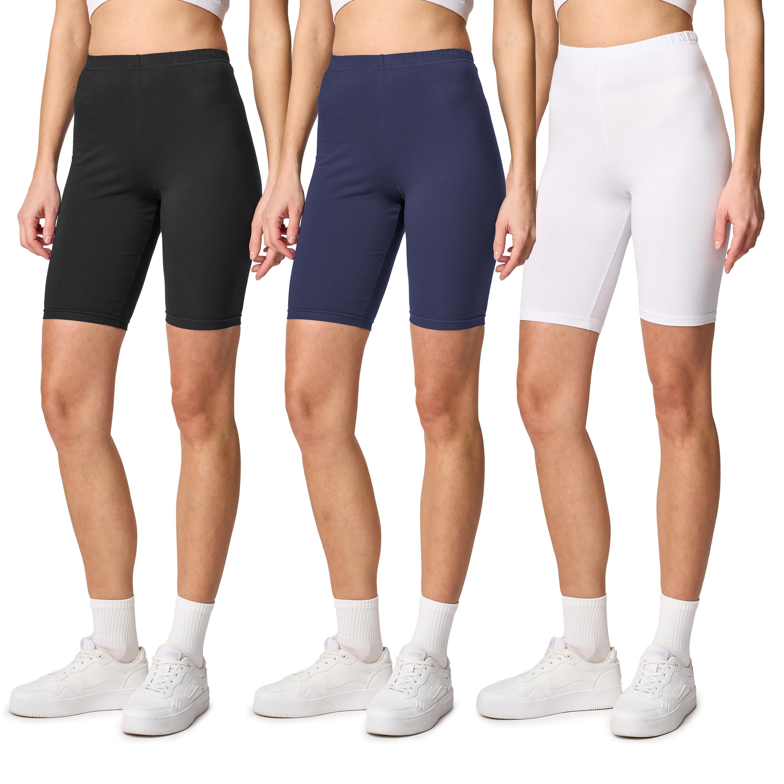 Merry Style Kurze Leggings Damen Radlerhose Baumwolle Shorts MS10-200 | Elastischer Bund, weich, atmungsaktiv und hautfreundlich, für Alltag, Zuhause, Yoga, Fitness, Sport und warme Sommertage
