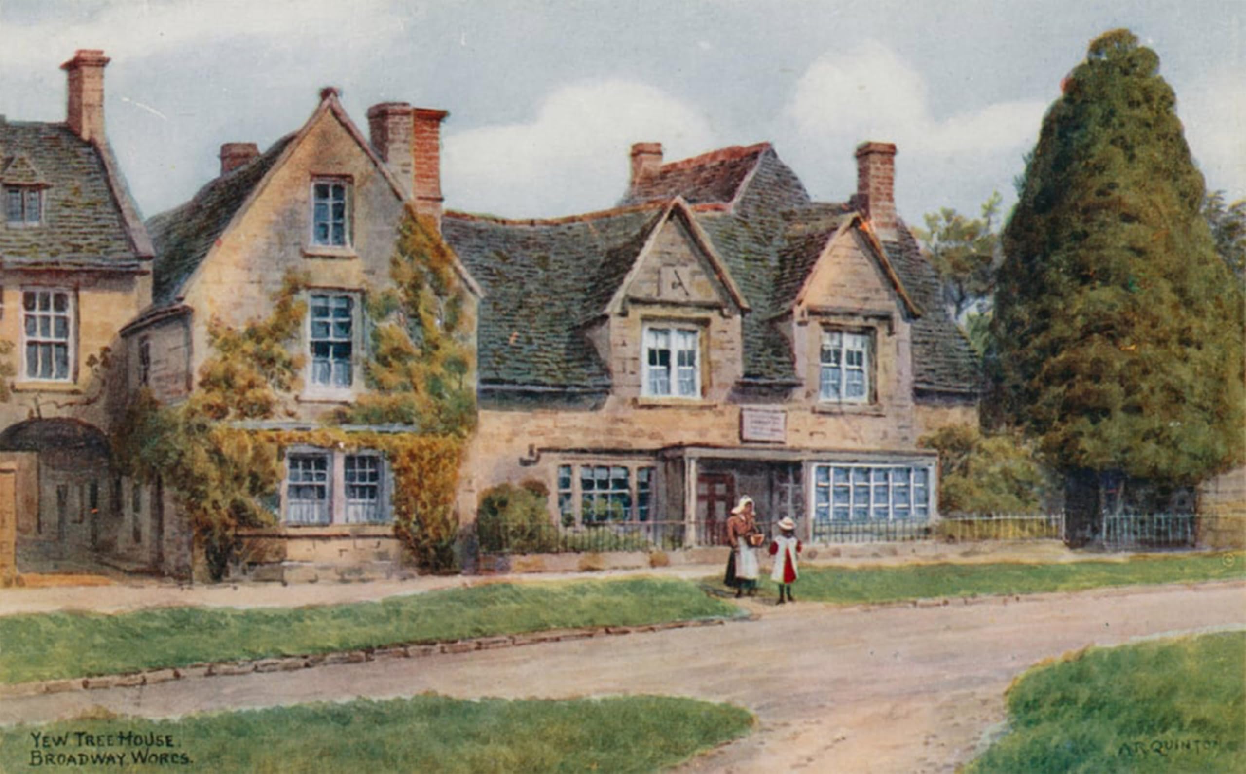 POSTERIIk Famous Print Pop Art Wall Art Graffiti Yew Tree House Worcs by Alfred Robert Quinton Art Prints for Home Decor 60x90cm