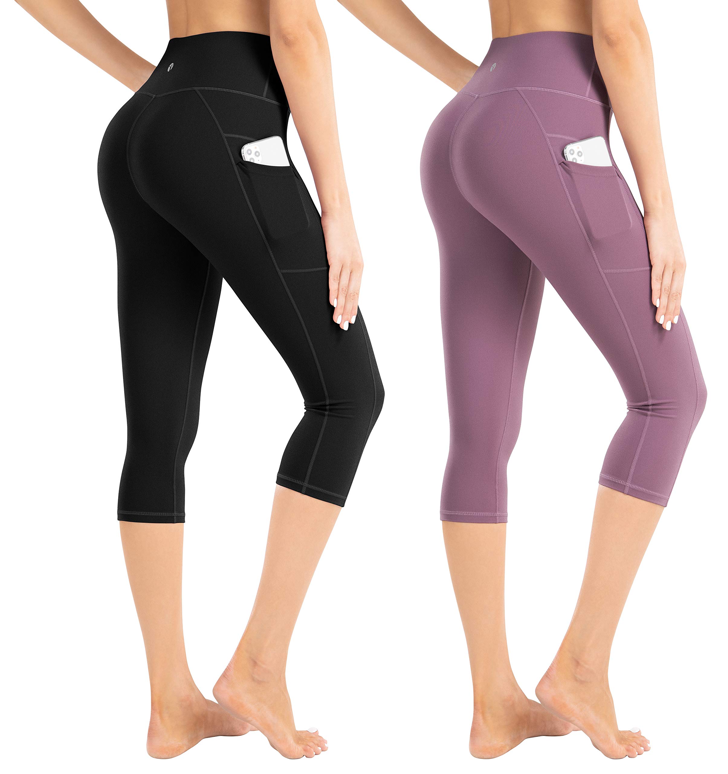 LifeSky Yoga Pants for Women with Pockets High Waist Tummy Control Leggings 4 Way Stretch Soft & Slim Active Leggings