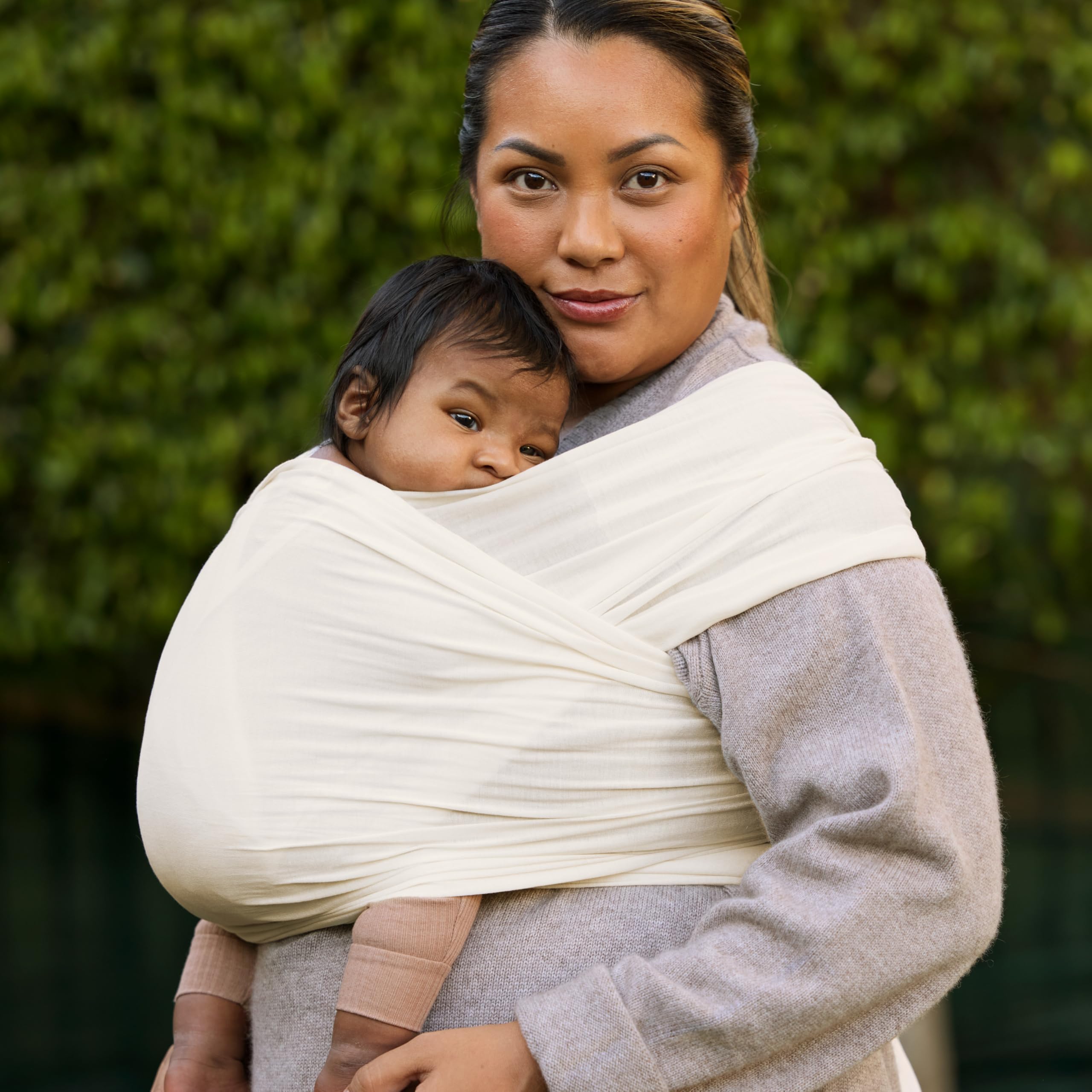 Ergobaby Écharpe de portage Aura Knit nouveau-nés 0-11,3 kg tissu élastique respirant Cream