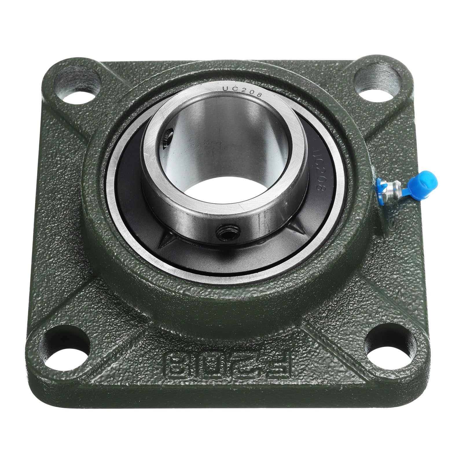 uxcell 2 cuscinetti UCF208 con foro da 40 mm, autoallineamento, base in ghisa solida, flangia quadrata montata su cuscinetti in acciaio cromato