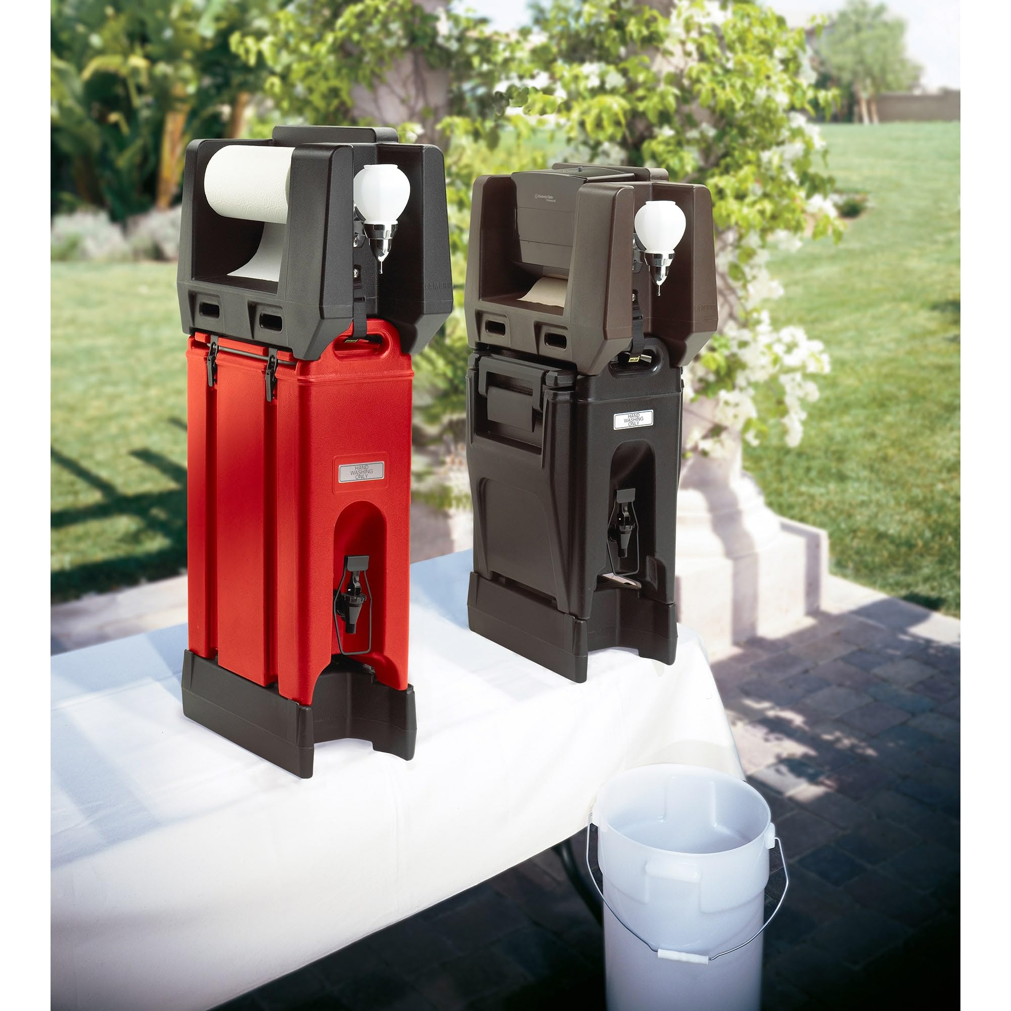 Cambro hwapr-110 handwashing estación con rollo de papel toalla dispensador, negro