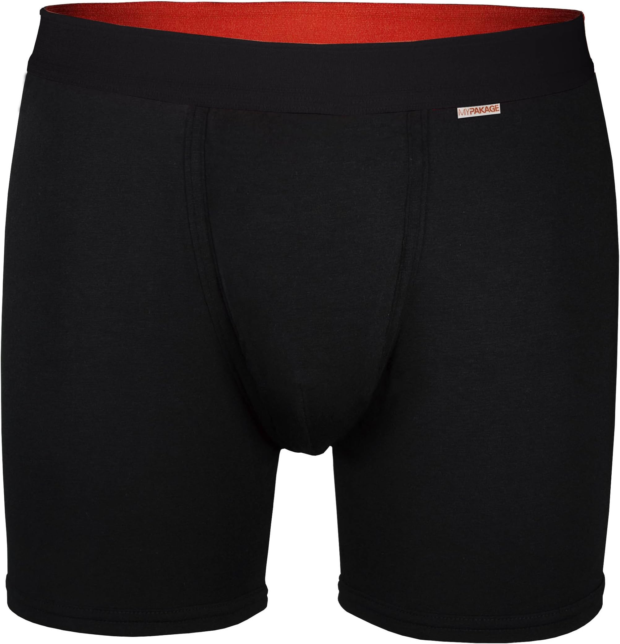 MyPakage Men's Weekday Boxer Brief (Black Black Red, X-Large (38-40) )