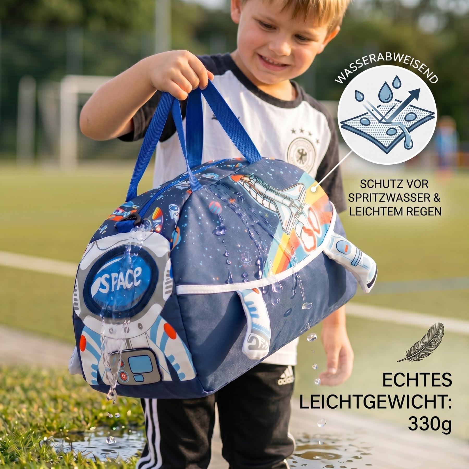 Suweir Sporttasche Kinder Schwimmtasche Jungen Mädchen Wasserdicht Badetasche Weekender Reisetasche Niedlich Outdoor Fussballtasche Duffle Bag für Reisen, Fitness, Sport, Schule