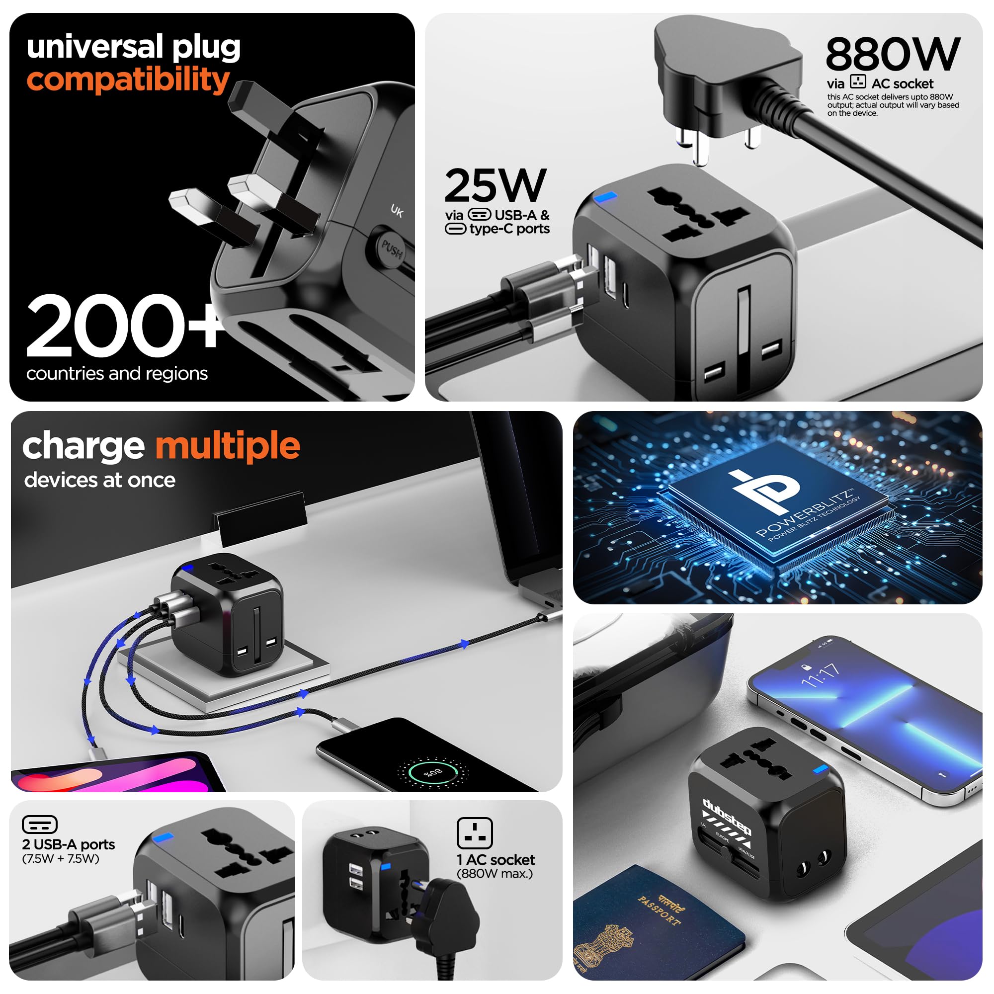 Dubstep Voyager Travel Adapter - Universal Charger -2