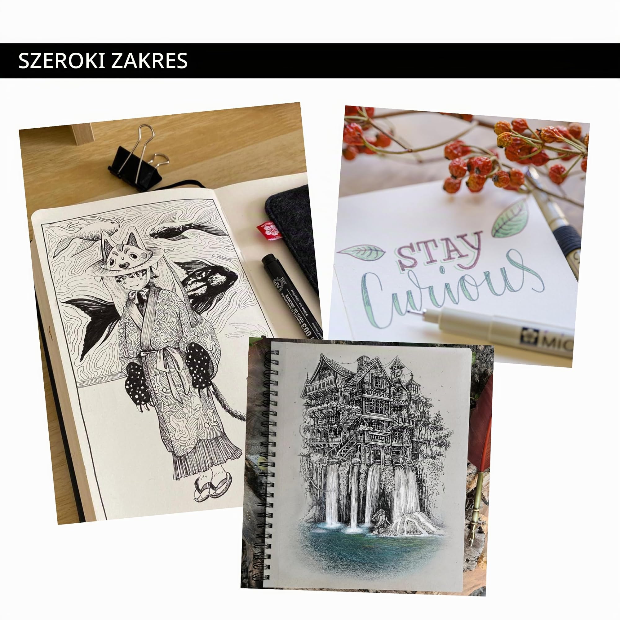 Sakura Pigma Micron 9 kleuren fineliners