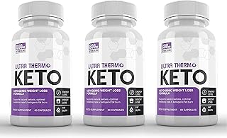 Ultra Thermo Keto (3 x 60 Capsules) - KETOGENIC Weight Loss Formula - Keto Capsules for Men & Women - Burn Body Fat & Weight - Keto Diet - Raspberry Ketones Extract (SUPPLEMENT PARADISE)