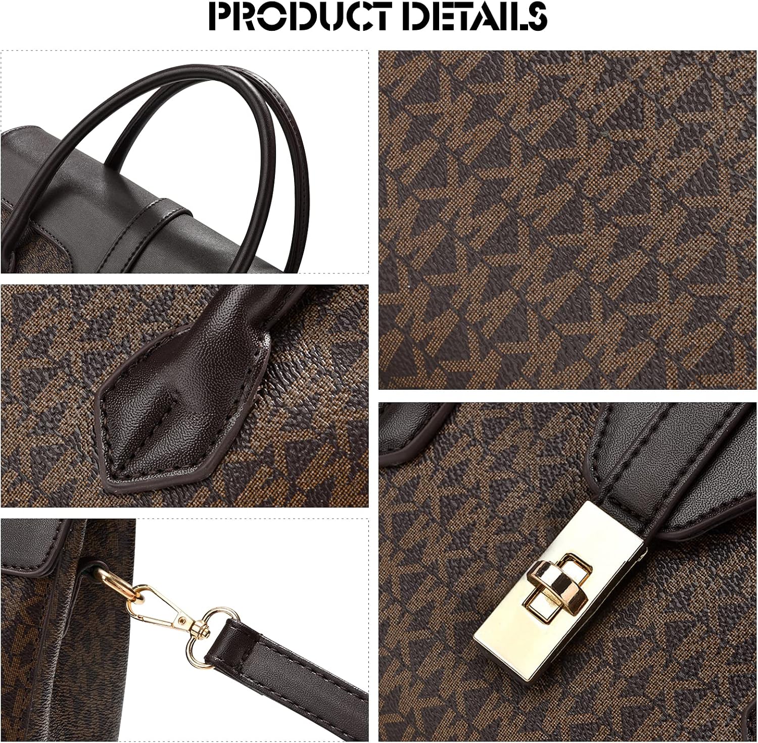 Ergocar Fashion Womens Handbags,Reinforced Top Handle Crossbody Bag with Multiple Interior Pockets