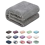 Fuzzy Throw Blanket, Plush Fleece Blankets for Adults, Toddler, Boys and Girls, Warm Soft Blankets and Throws for Bed, Couch, Sofa, Travel and Outdoor, Camping (Throw(50x70), L-Flint Gray)