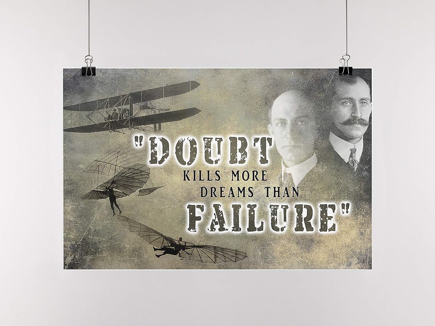 Free Shipping Offer Pilot Classroom Poster Wright Brothers Motivational Mindset School Posters Aeronautical Aviator Mindsets Decorations Private Airplane Pilots Teacher Quotes Kindergarten Educational Flight Aviation