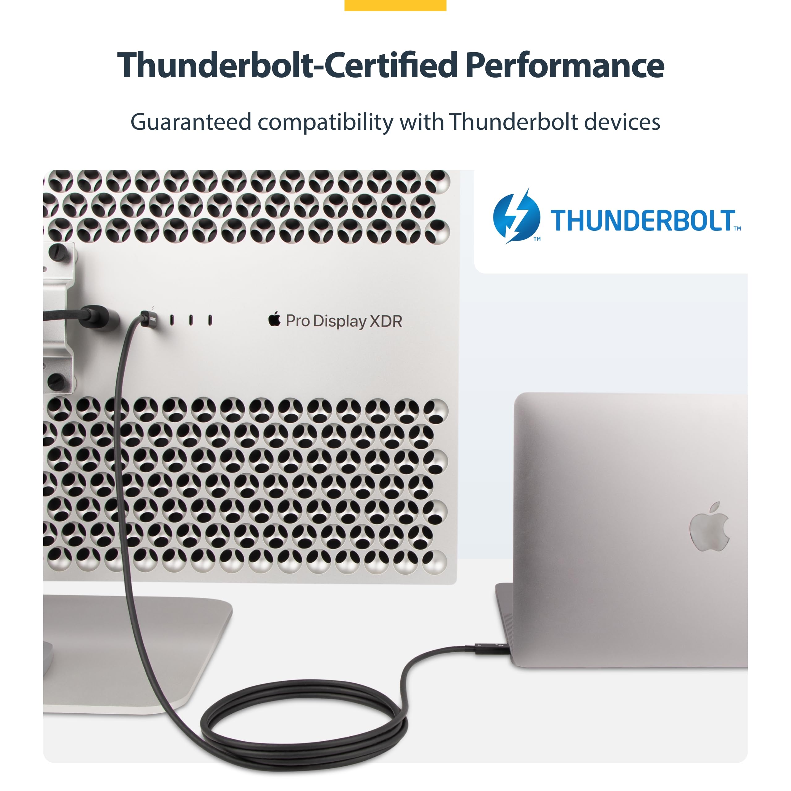 StarTech Cavo Thunderbolt 4 Attivo USB-C da 2m, 40Gbps, 100W, Video 4K/8K | Ideale per Docking Station, Monitor 8K e Trasferimento ad Alta Velocita