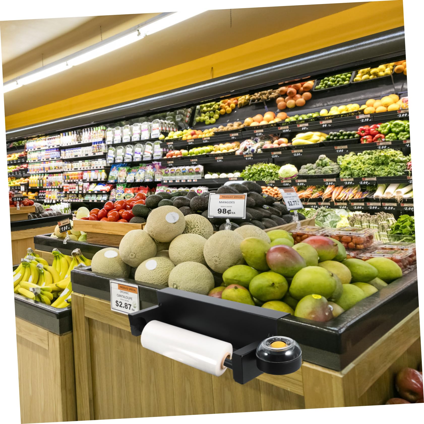 Cabilock Robuster Einkaufstaschenhalter aus Eisen Platzsparender Supermarkt Rollenhalter für Verschiedene Tragetaschen Wand und Schrankmontage Organizer für Plastiktüten