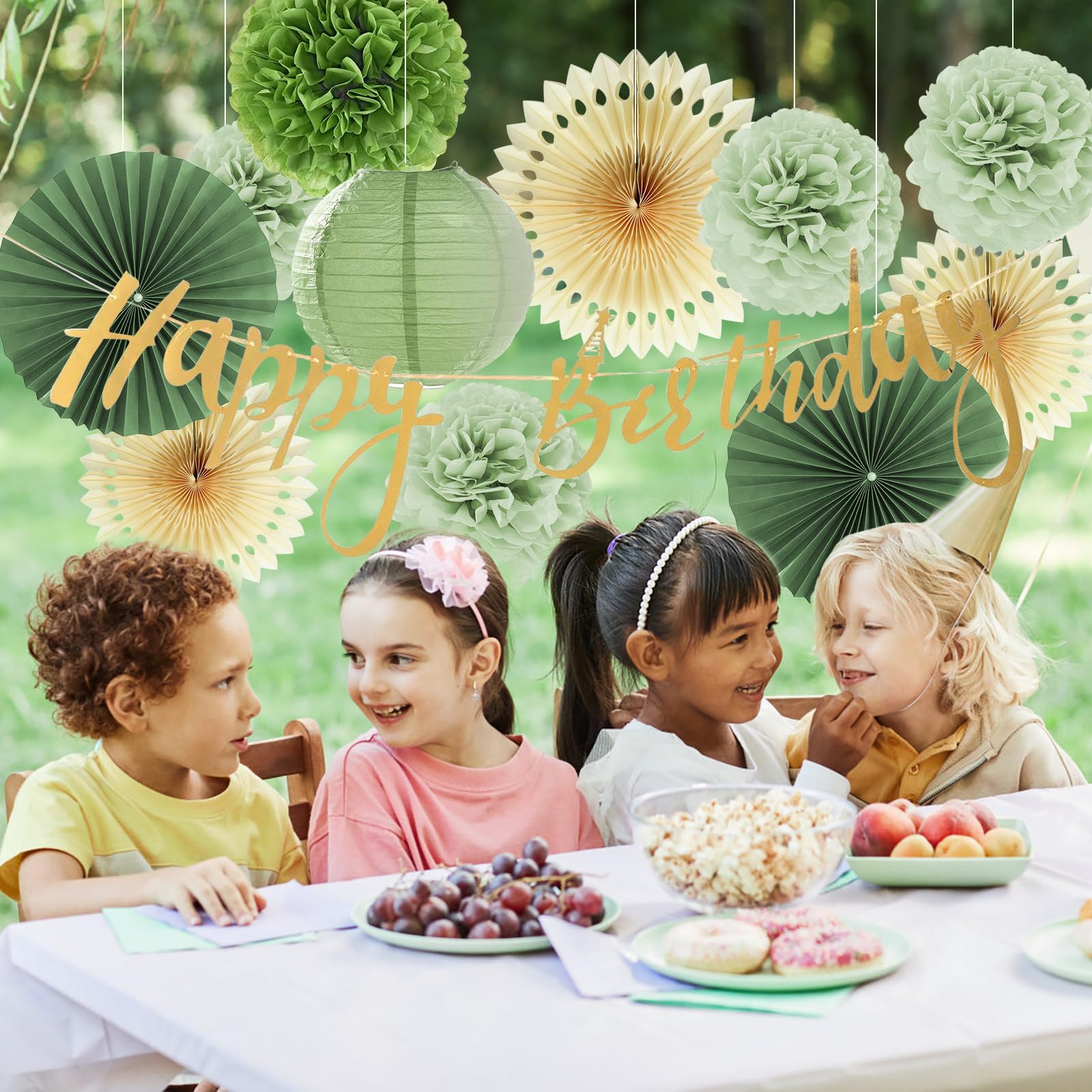 Phlognfy Sauge Fête Anniversaire Décoration, 12pcs Sauge