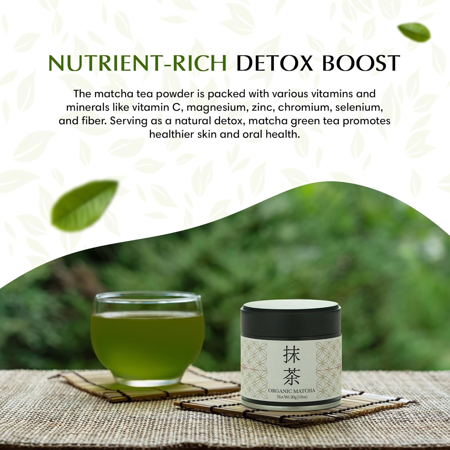 Premium Shizuoka Organic Ceremonial Grade Matcha Powder - 1.1 Oz Authentic Japanese Tencha Leaves - Ideal for Tea Ceremonies, Lattes, Baking & More. Rich in Flavor
