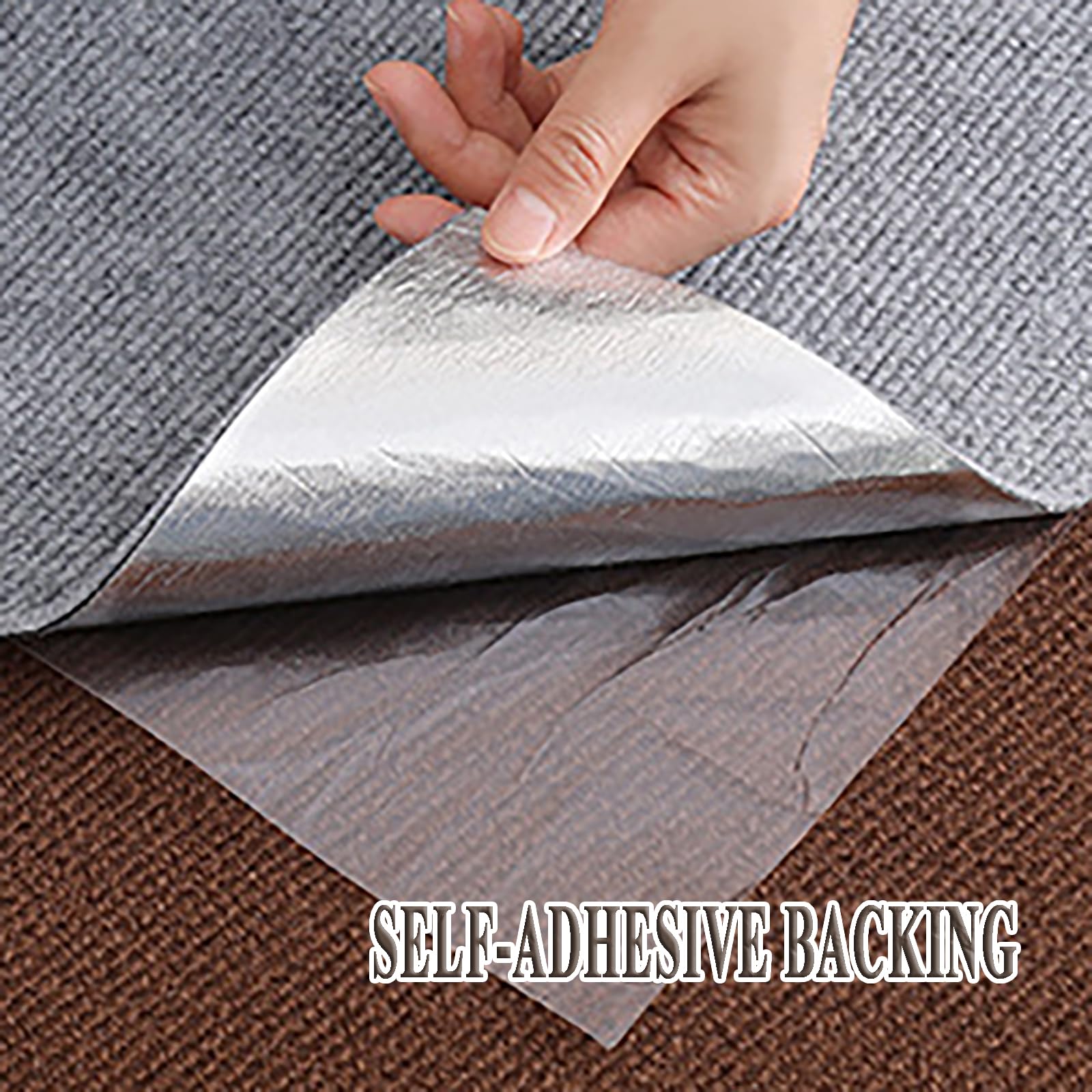Quadrat 30 Stück Teppichfliesen, Teppichfliesen Selbstklebend, Teppichboden, Teppich Fliesen, Teppichfliesen Selbstliegend für Büro, Wohnzimmer, Balkon(Size:30 * 30CM(11.81 * 11.81IN),Color:Weiß)