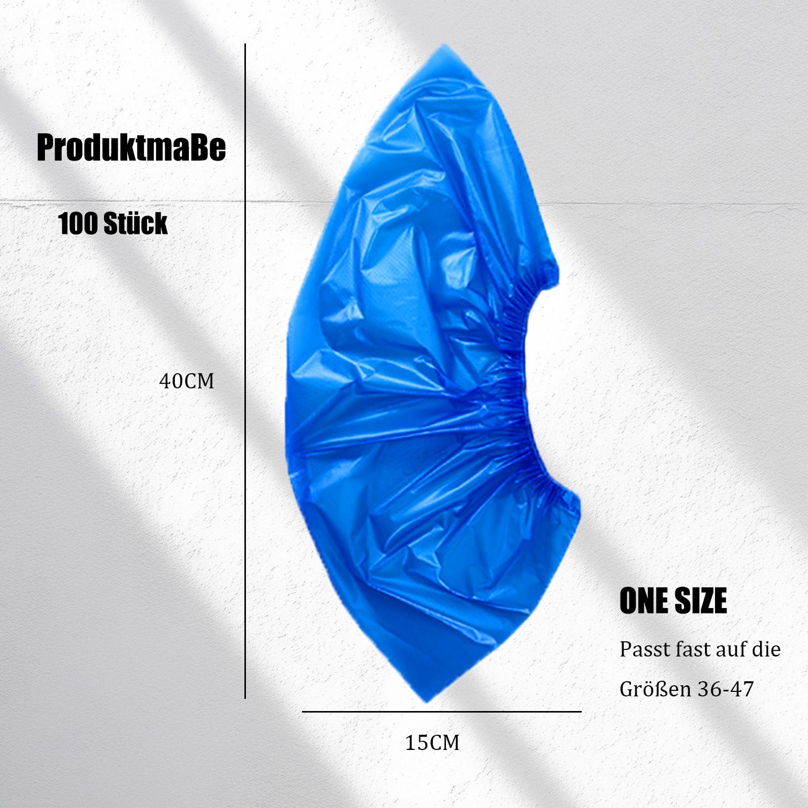 Couvre-Chaussures Jetables Beper - Lot De 100 Sachets (50 Paires) - Imperméables Et Antidérapants - Taille Unique - Bleu