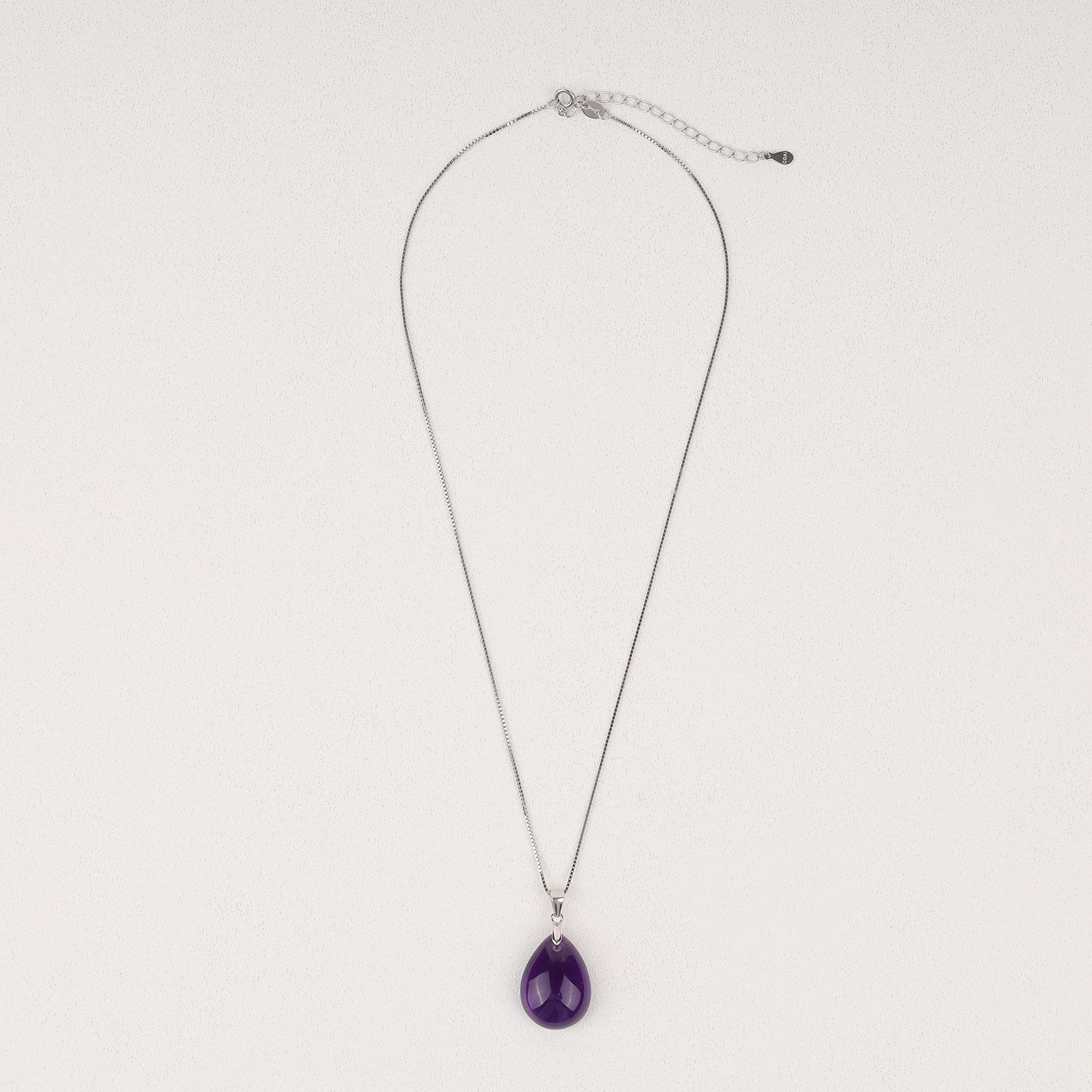 COAI Collar para Mujer de Plata de Ley con Colgante Gota de Agua en Piedras Naturales