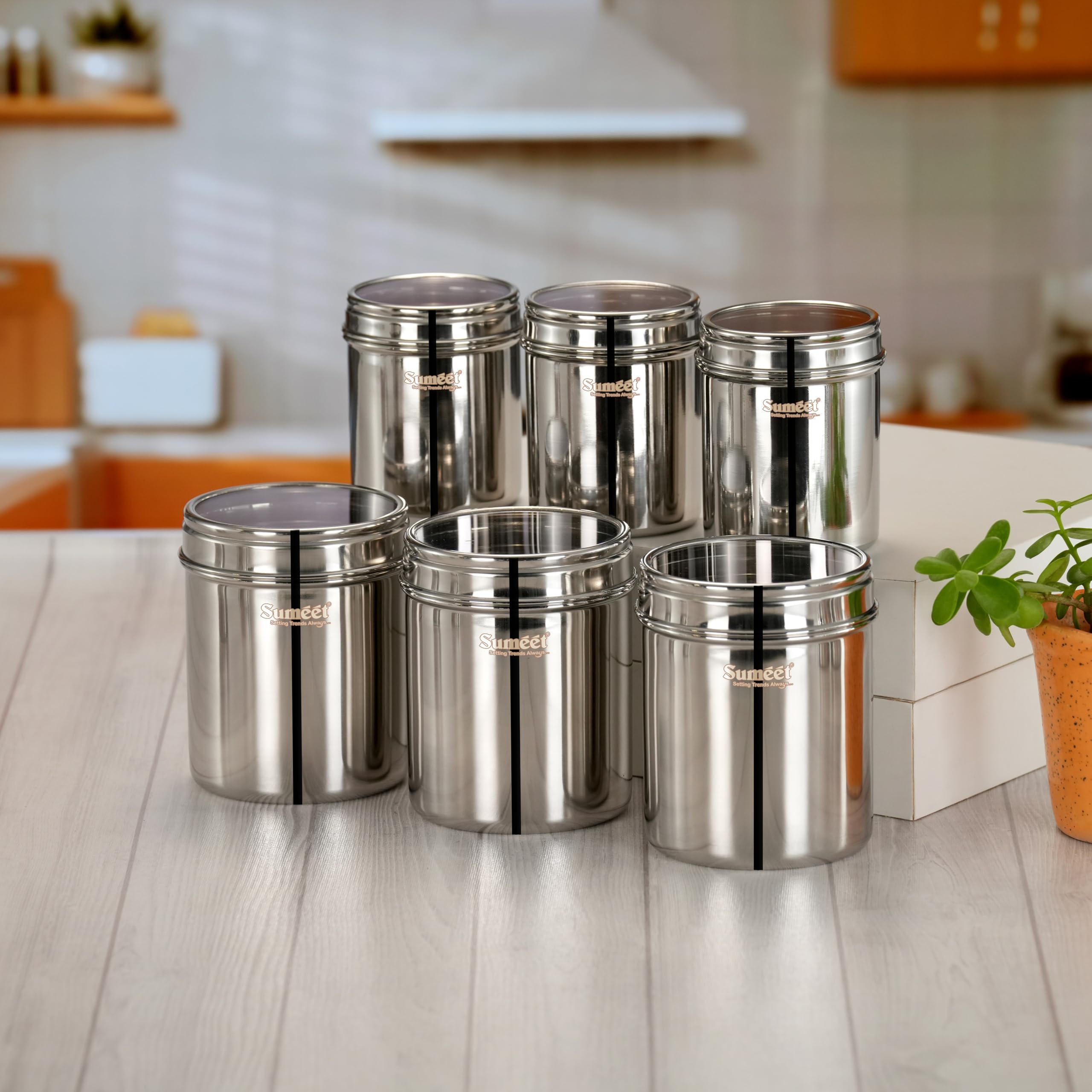 Sumeet Stainless Steel Containers - Set of 2 -11 Sumeet Stainless Steel Containers - Set of 2 -11
