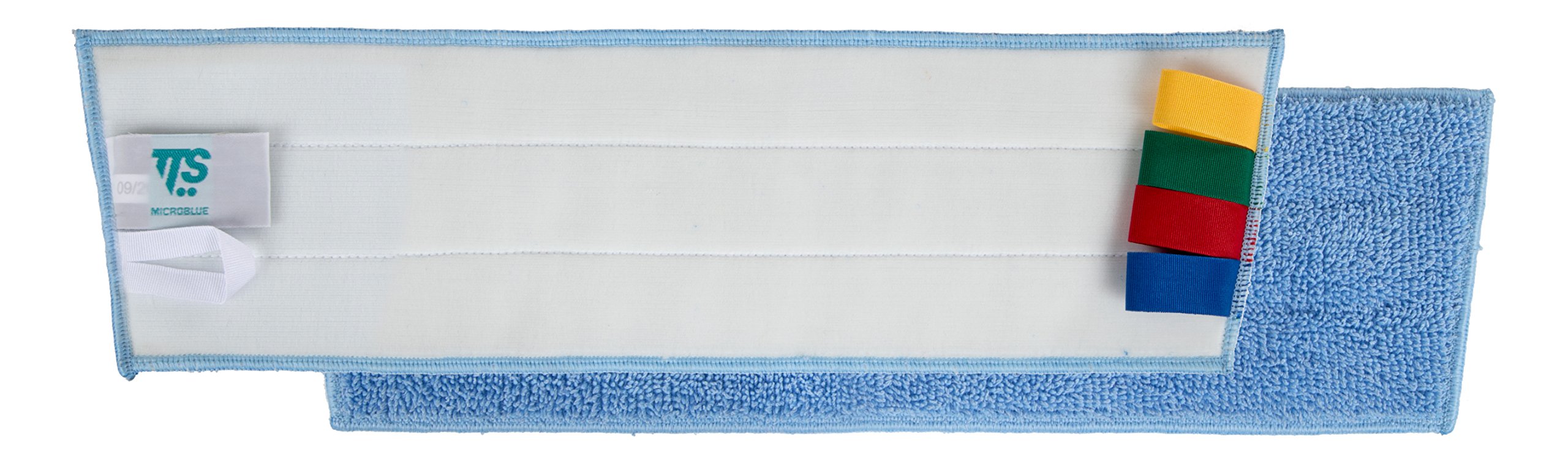 00000727C Microblue Frangia in Microfibra, 46 Cm con Sistema Velcro, Azzurro