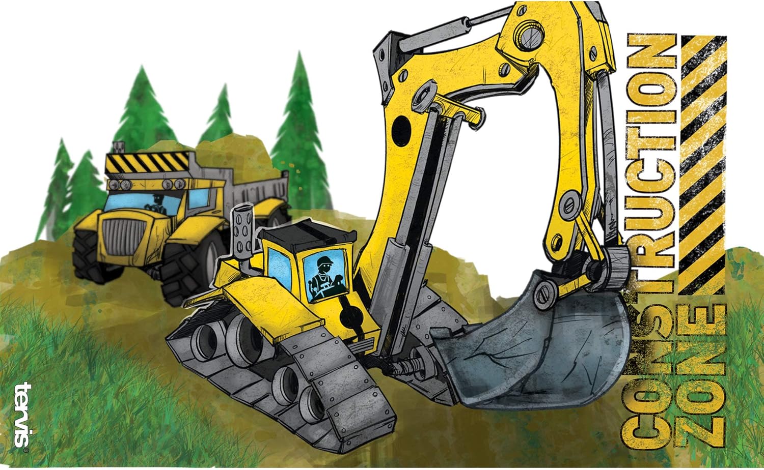 Wееklу Tор Sаlе Tervis Construction Trucks Insulated Tumbler with Wrap and Yellow Lid, 10oz Wavy, Clear Tесh Dеаlѕ 🔥 Tervis Construction Trucks Insulated Tumbler with Wrap and Yellow Lid, 10oz Wavy, Clear