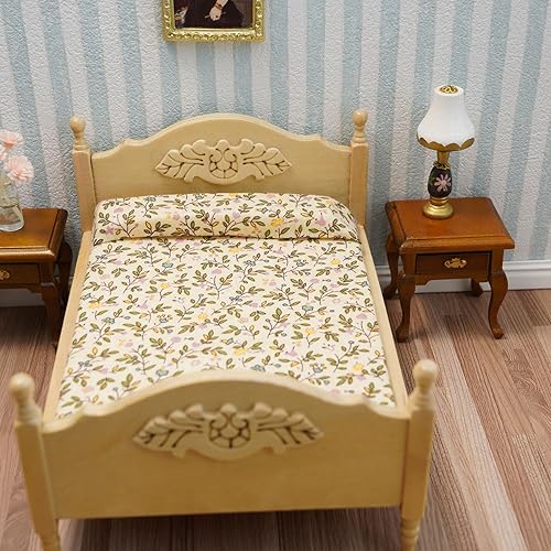Miniatura 3 de Muebles en miniatura 112, mesita de noche, accesorios para casa de muñecas, mesita de noche de madera, sala de estar, dormitorio, escena de