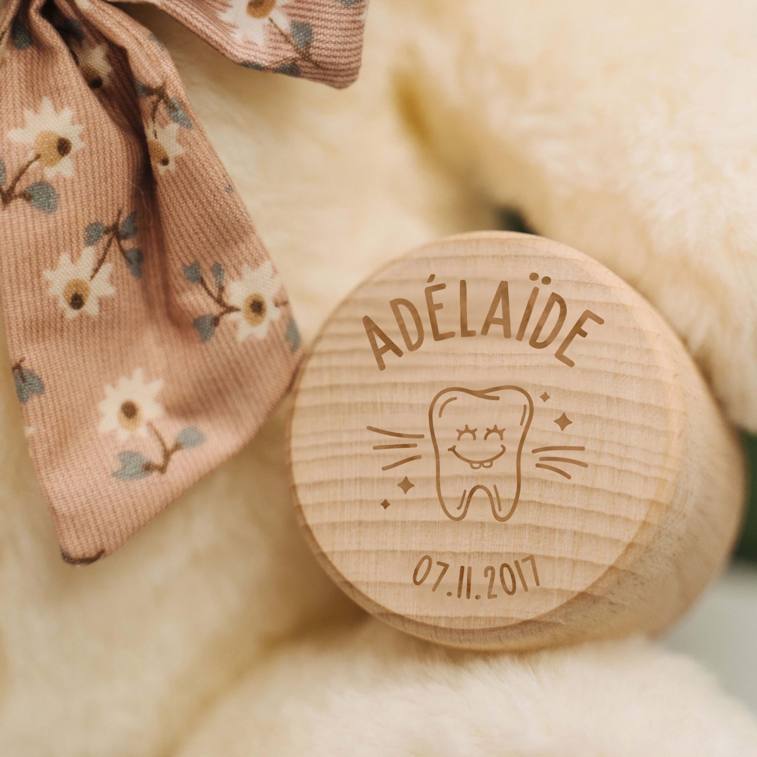 LAUBLUST Boîte à Dents De Lait Ronde Personnalisée - Boîte Pour Dents