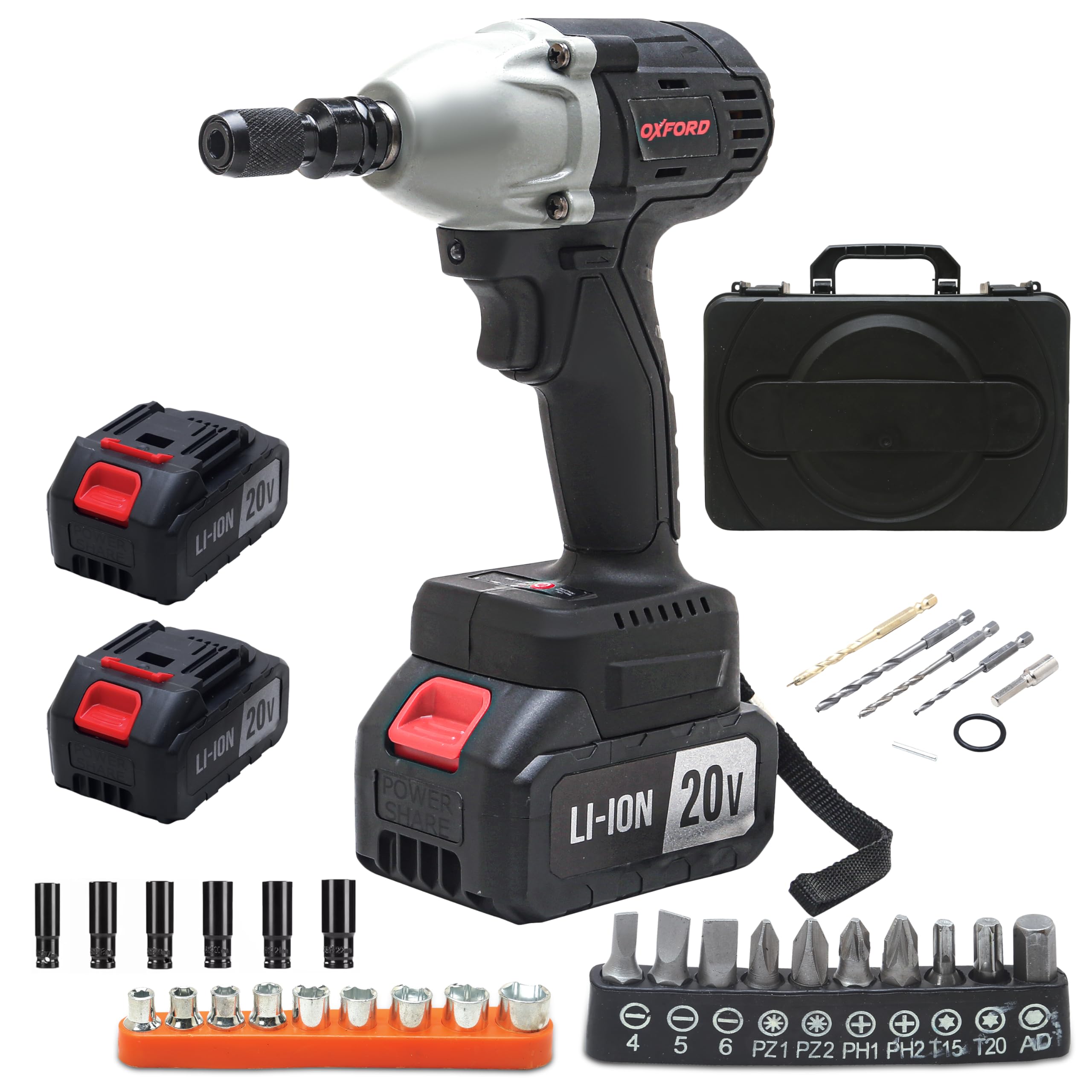 See full amazon price history chart for Oxford Ociw 8582 Brushless Cordless Hex Impact Wrench With 2 Batteries,1/2 Inch Drive,430Nm Torque,Led Light,3 Sockets-Reversible Impact Drill For Home Oxford Ociw 8582 Brushless Cordless Hex Impact Wrench With 2 Batteries,1/2 Inch Drive,430Nm Torque,Led Light,3 Sockets-Reversible Impact Drill For Home (B0D1CHGRXM) Amazon Price History, Amazon Price Tracker