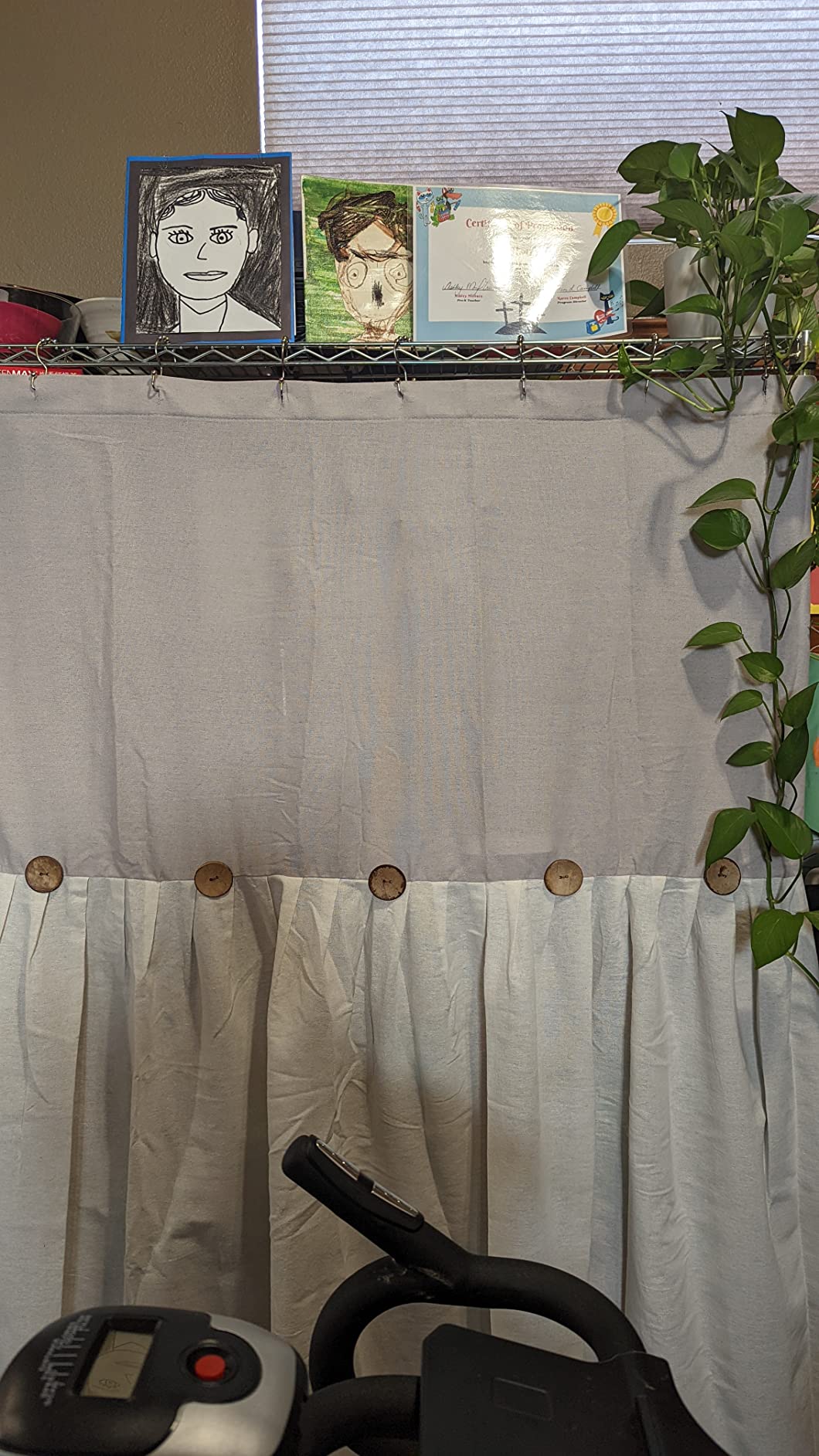 9/mo Finance Lush Decor Button Shower Curtain, 72" X 72", Linen