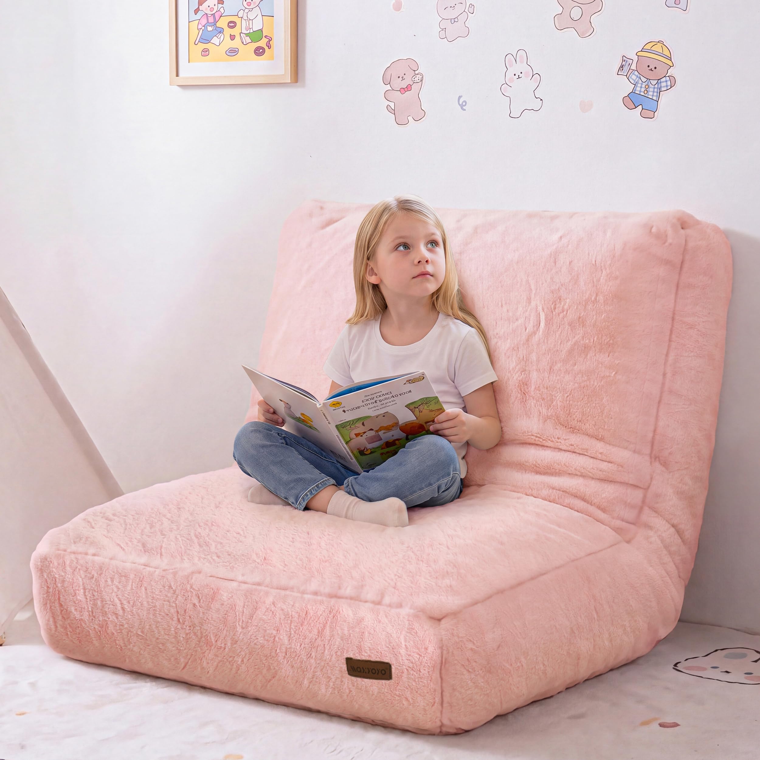 Amazon.com: MAXYOYO Bean Bag Chair for Kids, Convertible Bean Bag