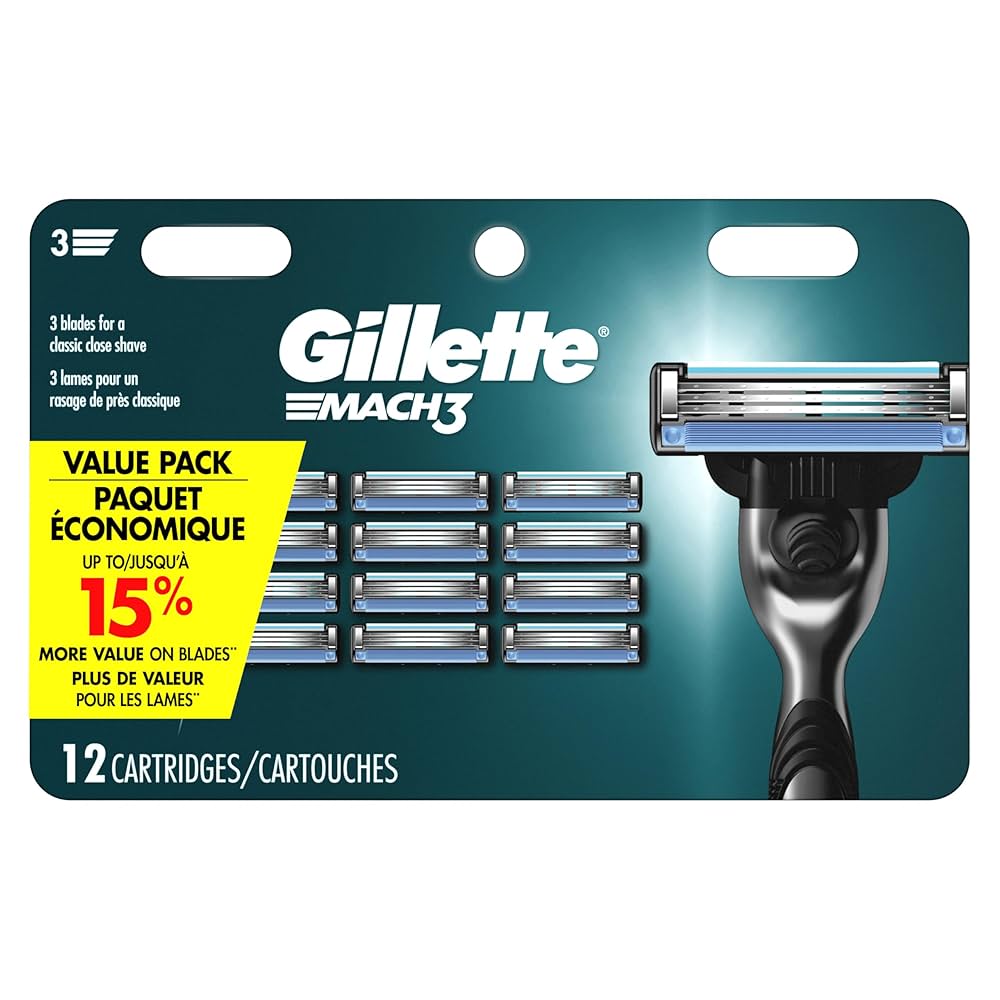 Gillette MACH3 8個入り 替刃　12箱セット。 Amazon.com: Gillette Mach 3 Razor Refils 12 pack : Beauty