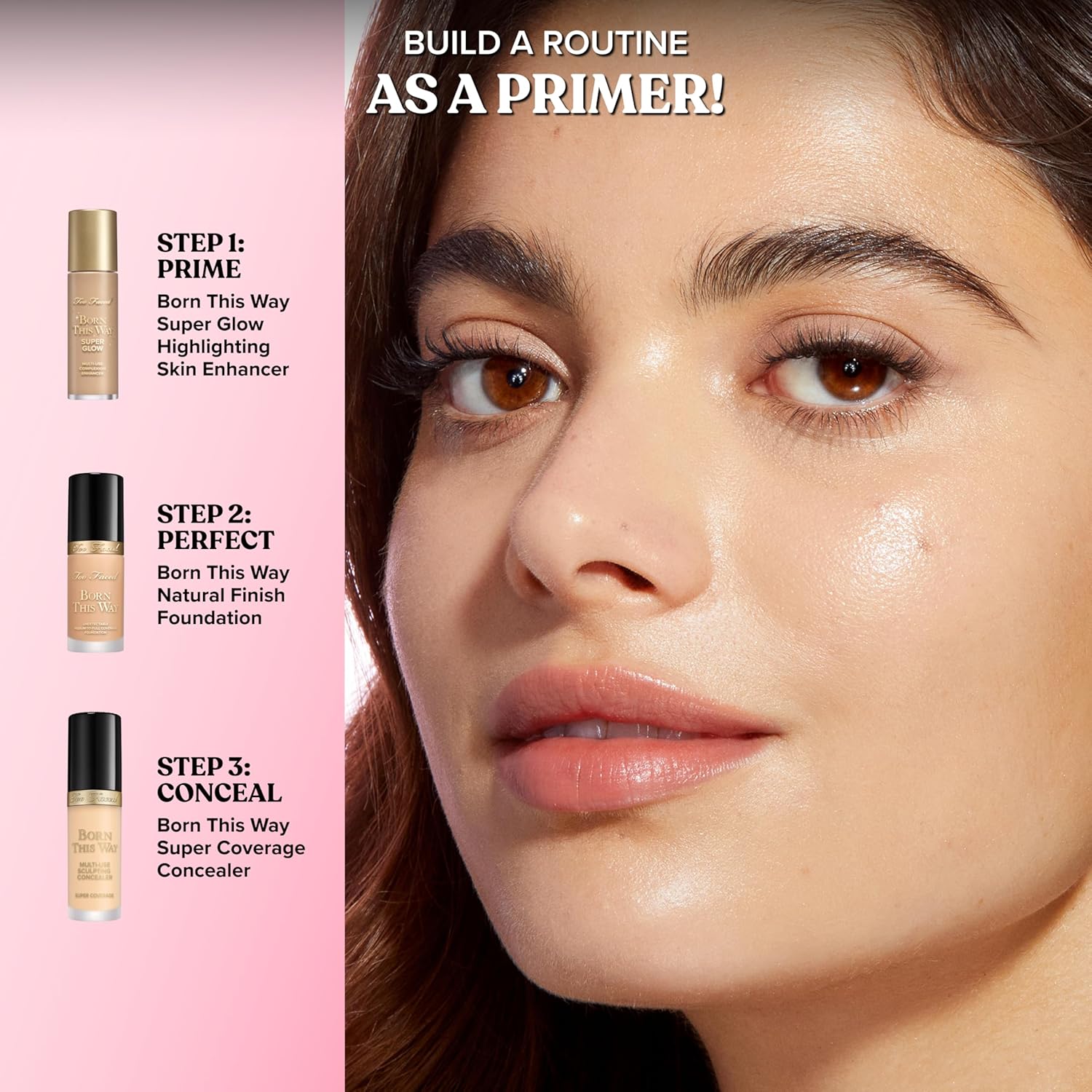 Too Faced Born This Way Super Glow Multi-Use Highlighting Skin Enhancer | Hydrating Natural Glow Gel with Radiant Finish for Illuminated Skin | Non-Greasy + Blendable - Image 7