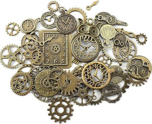 Miniatura 4 de Reloj de metal antiguo Steampunk con engranajes de mezcla de engranajes, engranajes, engranajes, multiestilo, con colgante de rueda, relojes con