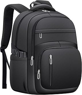 KBTYE Cute School Backpack for Women Men Casual Travel Laptop Backpack Aesthetic Lightweight College Bookbags for Kids(Black)