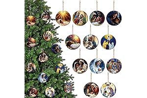 24 Pieces African American Nativity Scene Ornament Set